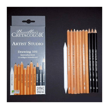 Cretacolor Artist Studio Drawing Charcoal And Graphite Pencil Set Of 11 Pcs The Stationers